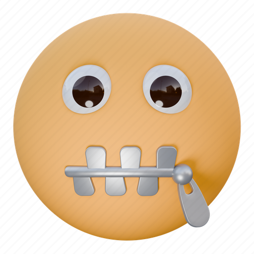 Emoji, emoticon, expression, neutral, skeptical, zipper mouth face, open eyes icon - Download on Iconfinder