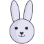 rabbit, bunny, egg, hat, hare, cute, emoji, face, pet 