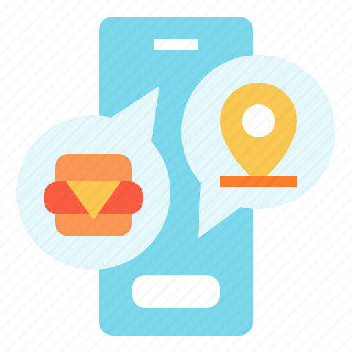 Delivery, food, location, online, order, service icon - Download on Iconfinder