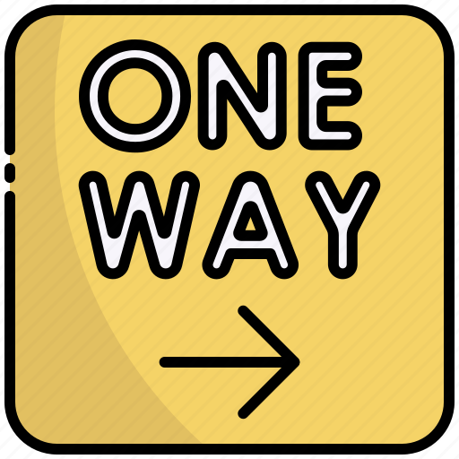 One way, sign, road-sign, street sign, arrow icon - Download on Iconfinder