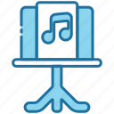 music stand, orchestra, instrument, equipment, music note 