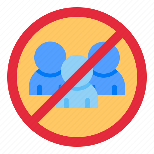 Group, no, prohibit, covid icon - Download on Iconfinder