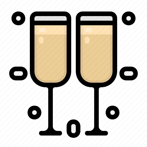 Beverage, new year, glass, celebration, event, champagne, alcohol icon - Download on Iconfinder