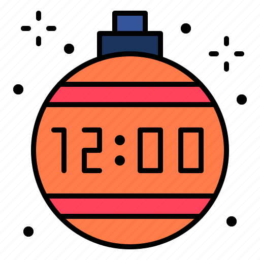Clock, time, bauble, new, year, wall icon - Download on Iconfinder