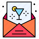 envelope, email, cocktail, letter, date
