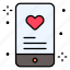 smartphone, dating, app, heart, love, message, communication 