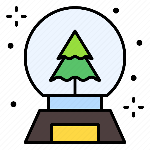 Snowglobe, celebration, christmas, tree, ornament icon - Download on Iconfinder