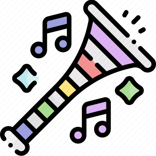 Party horn, music, celebration, party, horn, trumpet, birthday icon - Download on Iconfinder