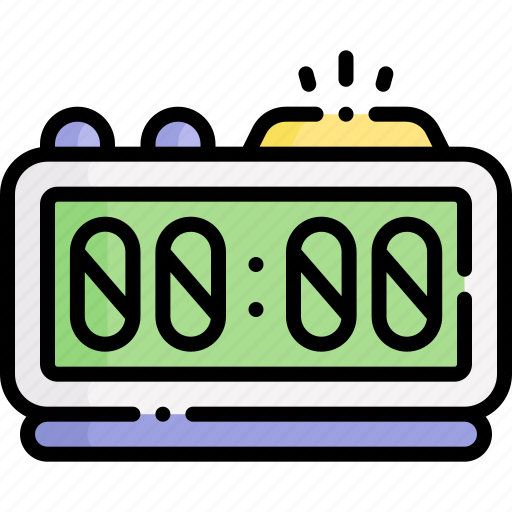 Alarm clock, digital clock, clock, time, digital alarm clock, timer, time and date icon - Download on Iconfinder