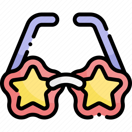 Party glasses, party, celebration, glasses, star glasses, star, fun icon - Download on Iconfinder