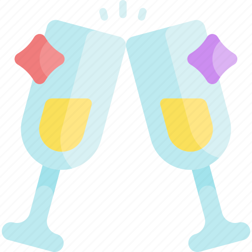 Champagne glass, champagne, cheers, drink, party, celeration, alcohol icon - Download on Iconfinder