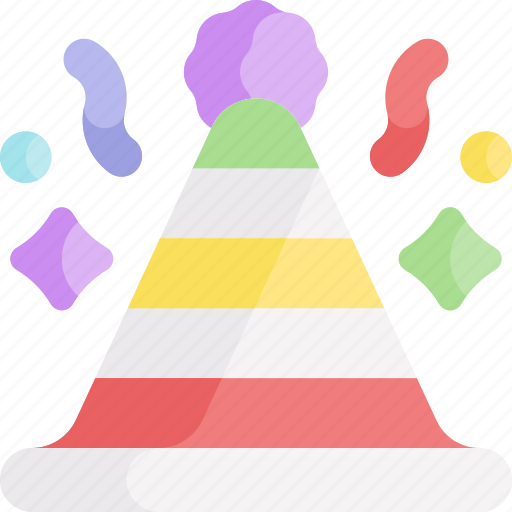 Party hat, party, celebration, hat, birthday, new year, festival icon - Download on Iconfinder