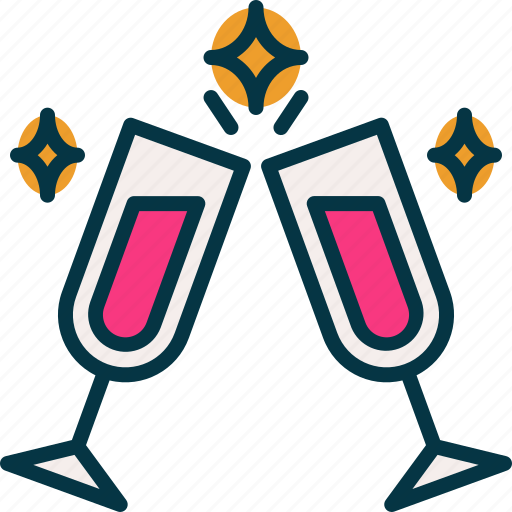 Cheer, wine, celebrate, drink, wineglass icon - Download on Iconfinder