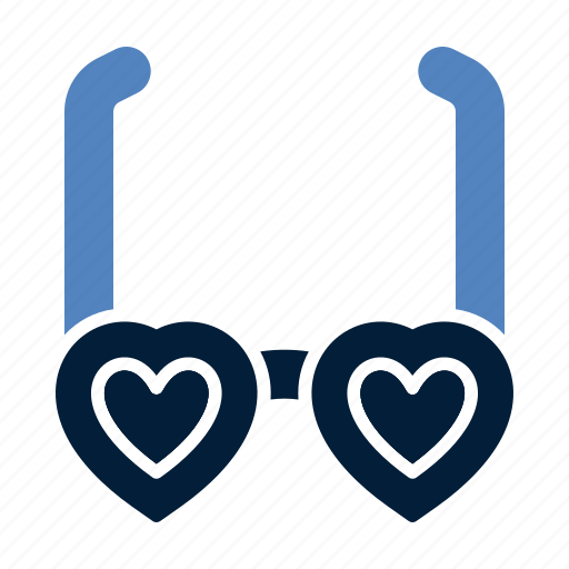 Glasses, heart, love, romance, eyeglasses, summertime, party icon - Download on Iconfinder