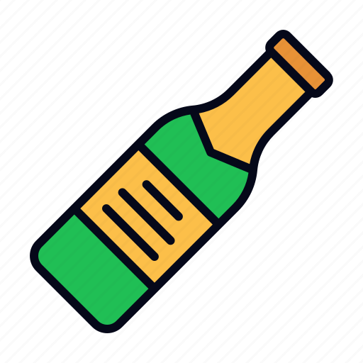 Champagne, bottle, cork, celebration, beverage, food, restaurant icon - Download on Iconfinder