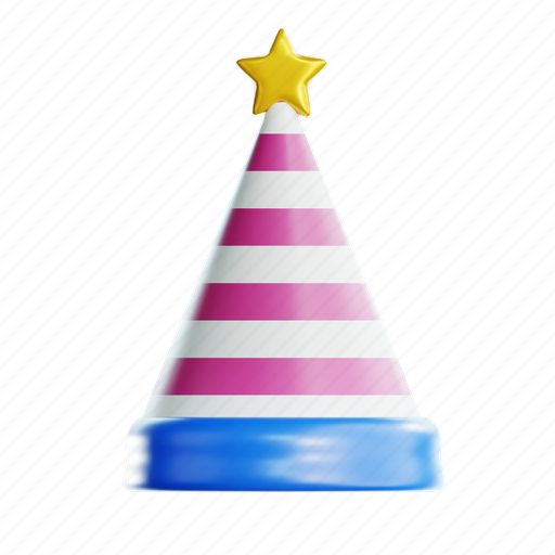 New, year, party, hat, celebration, decoration, birthday 3D illustration - Download on Iconfinder