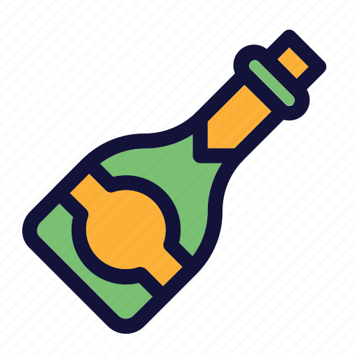 Bottle, champagne, drink, holiday, new year eve, party, wine icon - Download on Iconfinder