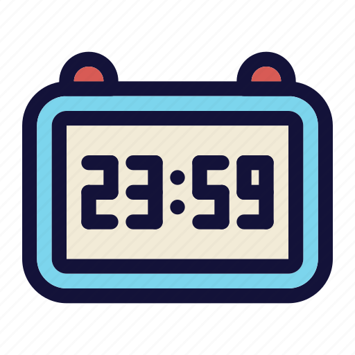 Alarm clock, countdown, digital clock, midnight, new year eve, party, time icon - Download on Iconfinder