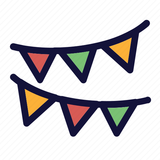 Birthday, celebration, decoration, flag, holiday, new year eve, party icon - Download on Iconfinder