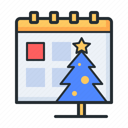 Calendar, holiday, date, christmas tree icon - Download on Iconfinder