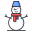 snowman, winter, christmas, new year 