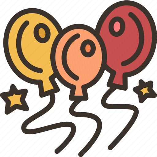 Balloons, metallic, helium, party, decoration icon - Download on Iconfinder