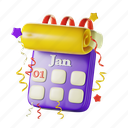 calendar, date, new year, january 