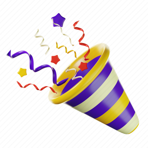 New year, trumpet, celebration, sound 3D illustration - Download on Iconfinder