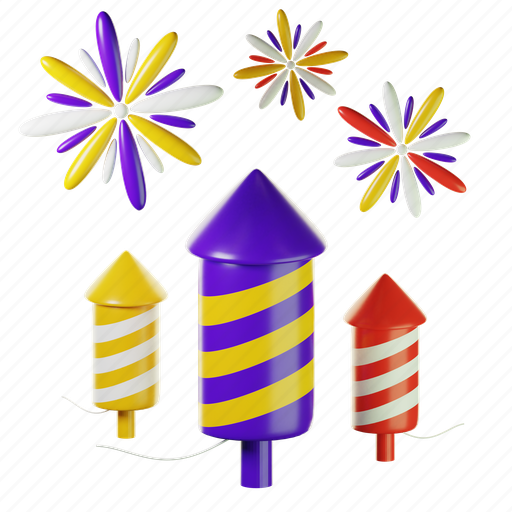 Firework, celebration, party, new year 3D illustration - Download on Iconfinder