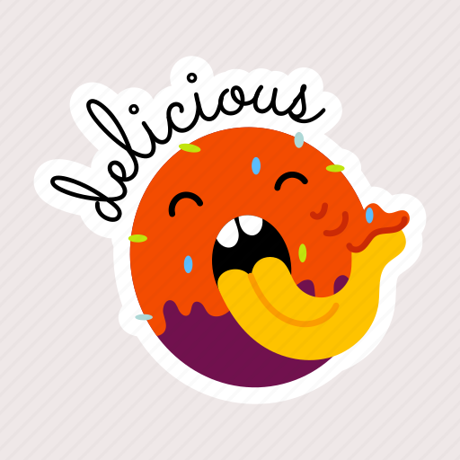 Delicious donut, sweet donut, donut emoji, confectionery food, delicious food icon - Download on Iconfinder