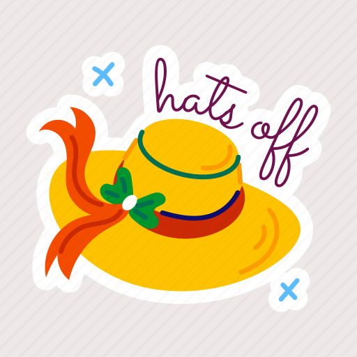 Hats off, appreciation word, summer hat, straw hat, ladies hat icon - Download on Iconfinder
