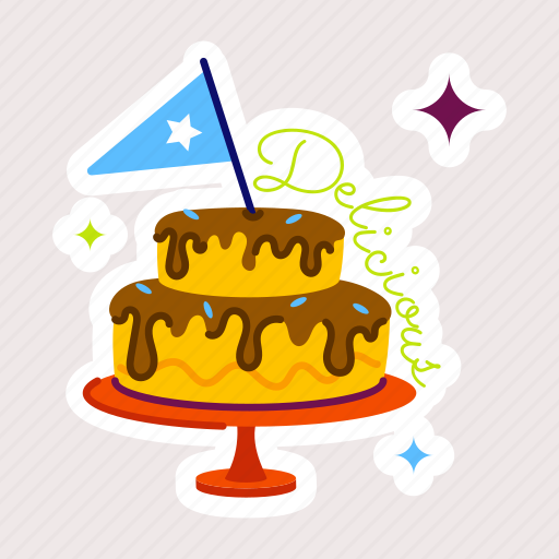 Delicious cake, tier cake, independence cake, party cake, cake tray icon - Download on Iconfinder