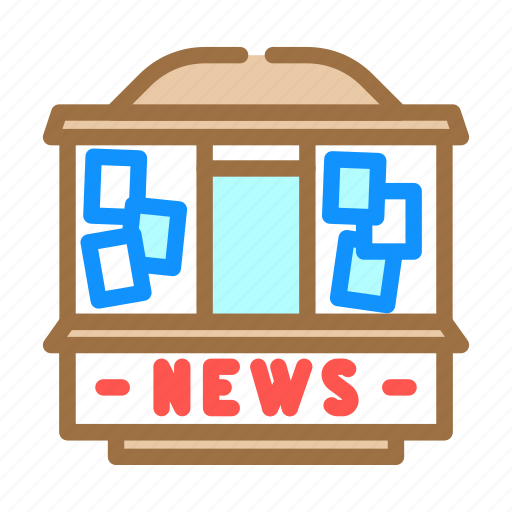 Newsstand, news, media, screen, business, digital icon - Download on Iconfinder