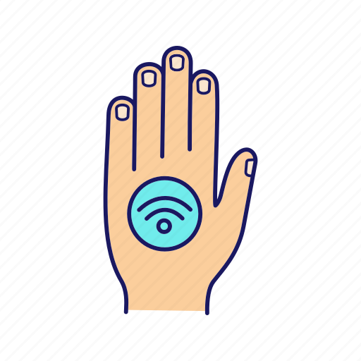 Contactless, hand, implant, label, nfc, payment, sticker icon - Download on Iconfinder