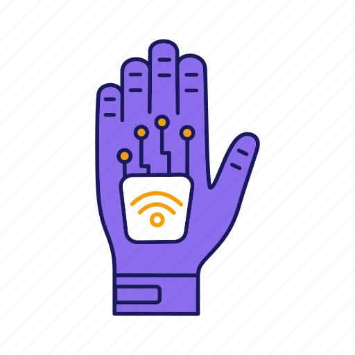 Chip, contactless, glove, hand, implant, microchip, nfc icon - Download on Iconfinder
