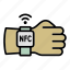 hand, nfc, smartwatch 