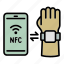 smartwatch, smartphone, nfc 