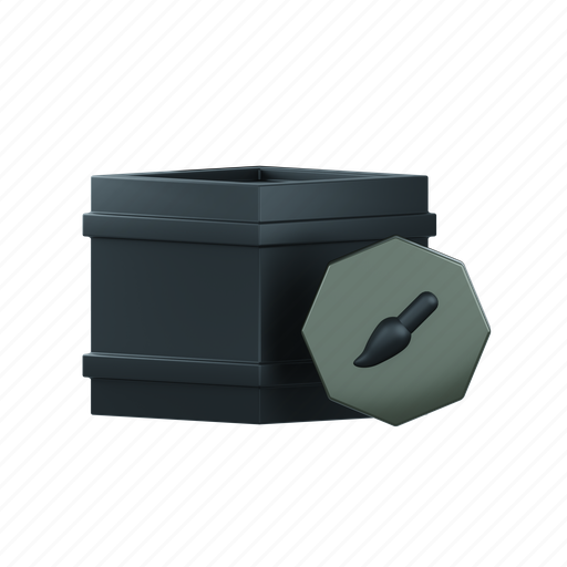 Box, brush, package 3D illustration - Download on Iconfinder