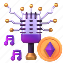 microphone, nft, blockchain, crypto, token, digital, music, sound, cryptocurrency