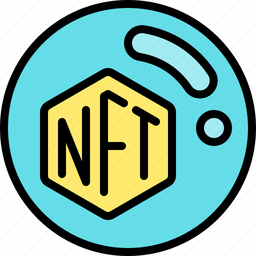 Nft, cryptocurrency, blockchain, bubble icon - Download on Iconfinder