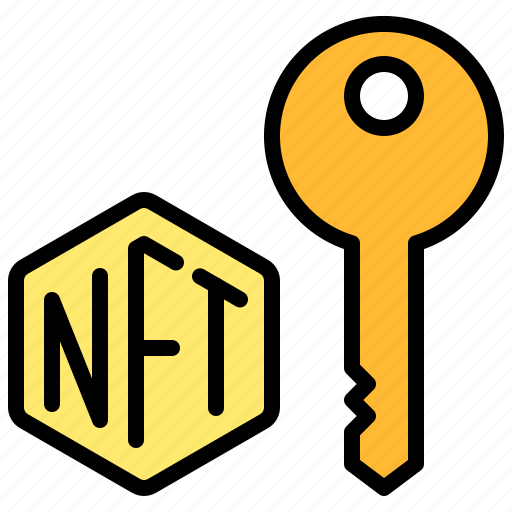 Nft, cryptocurrency, blockchain, ownership, key icon - Download on Iconfinder