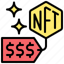 nft, cryptocurrency, blockchain, expensive token value, value, tag