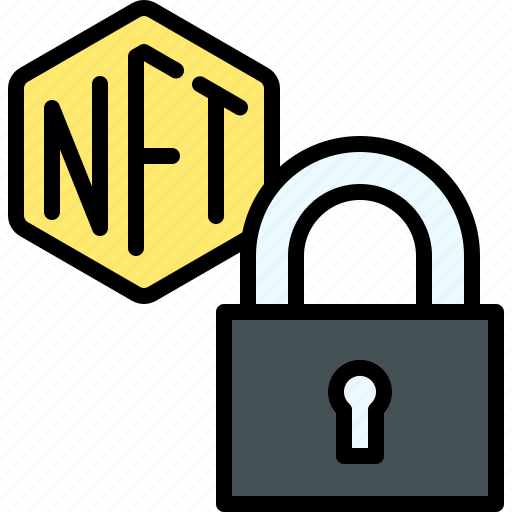 Nft, cryptocurrency, blockchain, security token locked, lock, secure icon - Download on Iconfinder