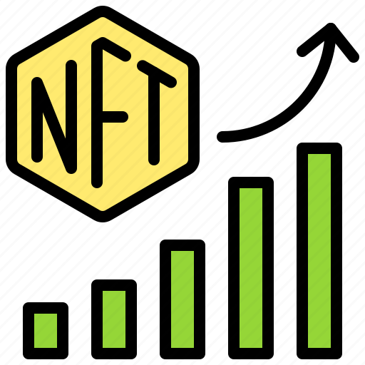 Nft, cryptocurrency, blockchain, increase, graph, chart icon - Download on Iconfinder