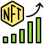 nft, cryptocurrency, blockchain, increase, graph, chart 