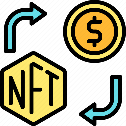 Nft, cryptocurrency, blockchain, fiat, dollar, coin icon - Download on Iconfinder