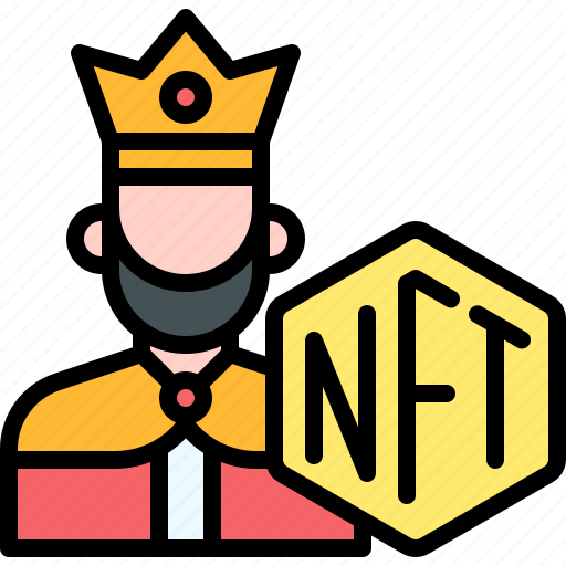 Nft, cryptocurrency, blockchain, king, crown, emperor icon - Download on Iconfinder