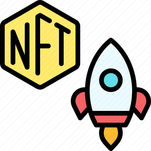 Nft, cryptocurrency, blockchain, start up, rocket icon - Download on Iconfinder