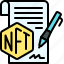 nft, cryptocurrency, blockchain, contract, sign contact 