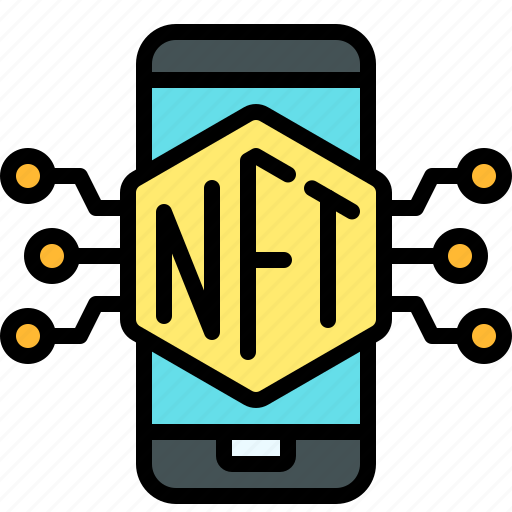 Nft, cryptocurrency, blockchain, smartphone, communication icon - Download on Iconfinder